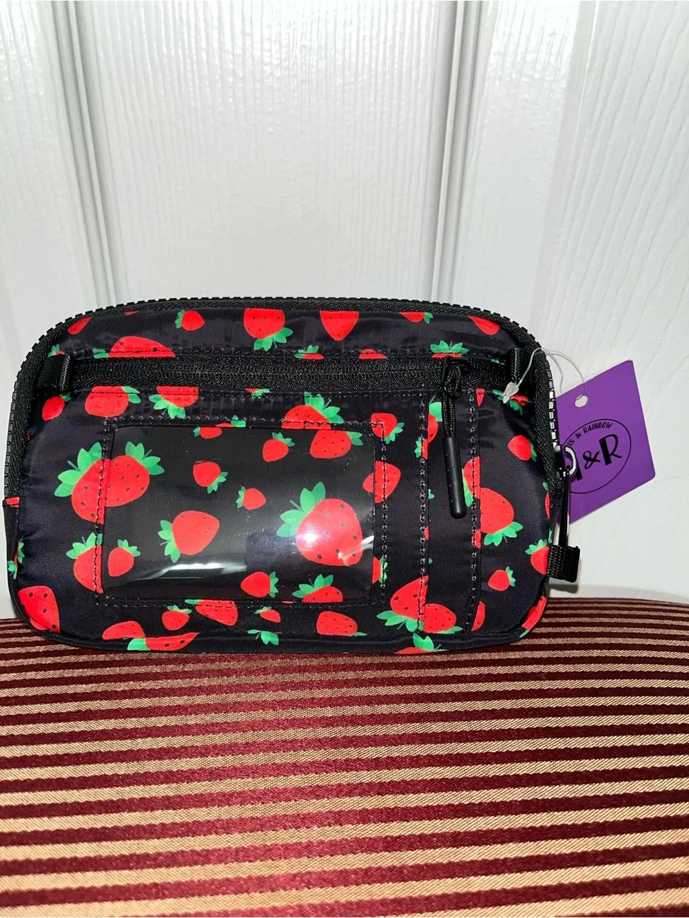 Iris & Rainbow Field of Strawberries Carry All Wallet